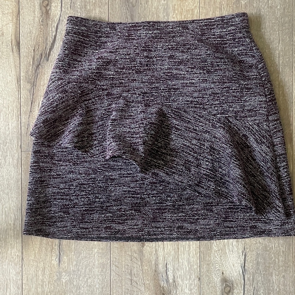 LOFT Asymmetrical Skirt in Heathered Purple